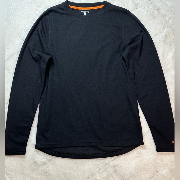 Omniwool men’s size small black long sleeve shirt layering layer s - Picture 2 of 6